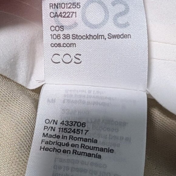 NEW COS | Relaxed Linen-Blend Wide-Leg Trousers in Beige - Picture 10 of 14